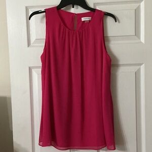 Calvin Klein Women’s Fuchsia Sleeveless Chiffon Camisole